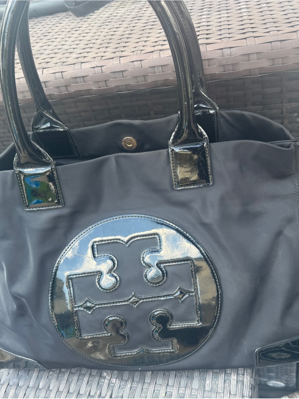 Tory Burch Ella patent tote